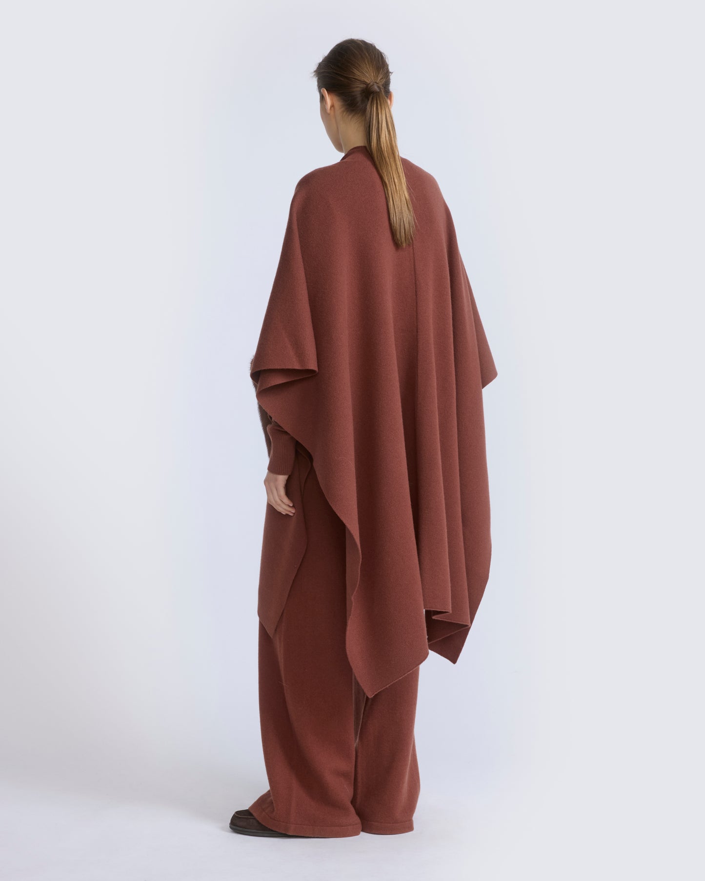 Merino knit poncho with mink fur - Yves Salomon - New Fall/Winter Collection