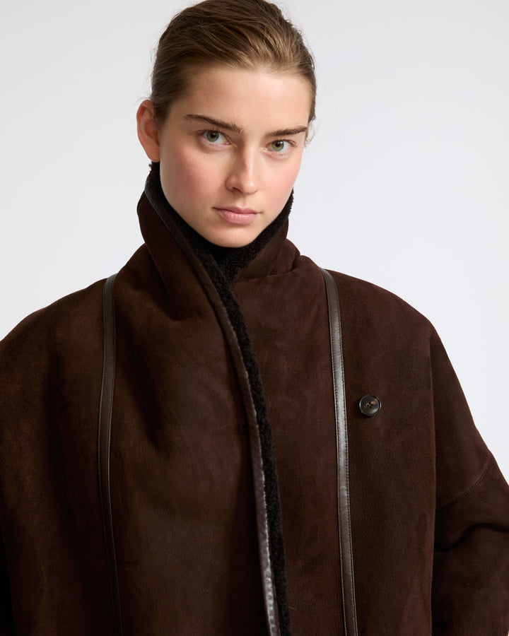 Short lambskin shearling cape - Yves Salomon - New Fall Winter Collection