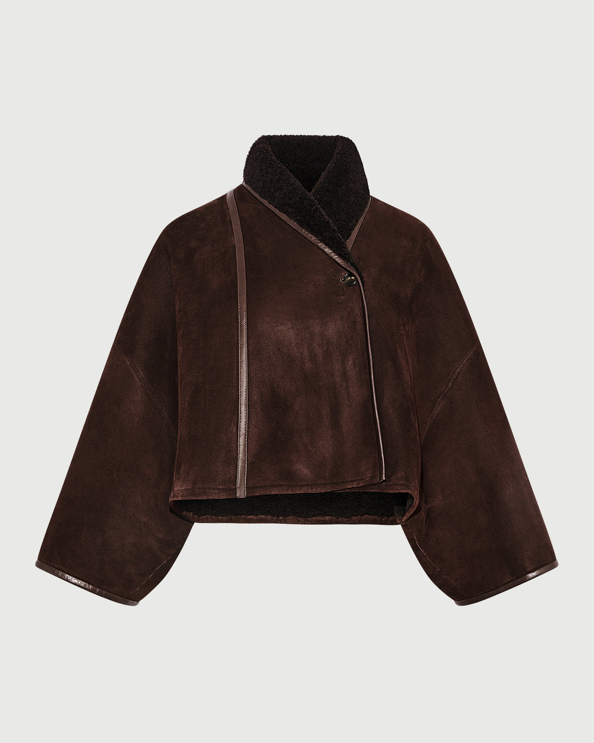 Short lambskin shearling cape - Yves Salomon - New Fall/Winter Collection