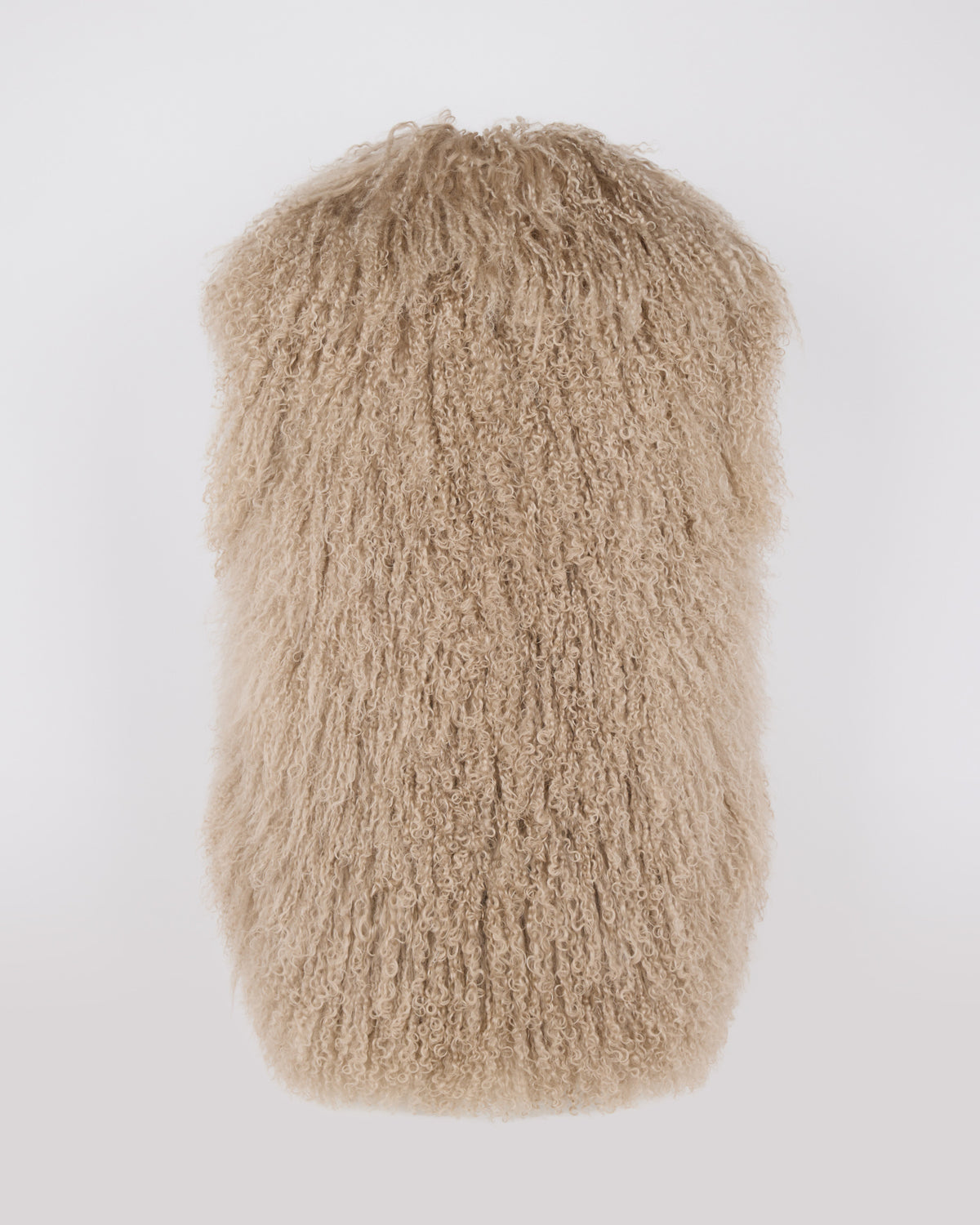 Merino knit gilet with curly long-haired lambskin - Yves Salomon - New Fall/Winter Collection