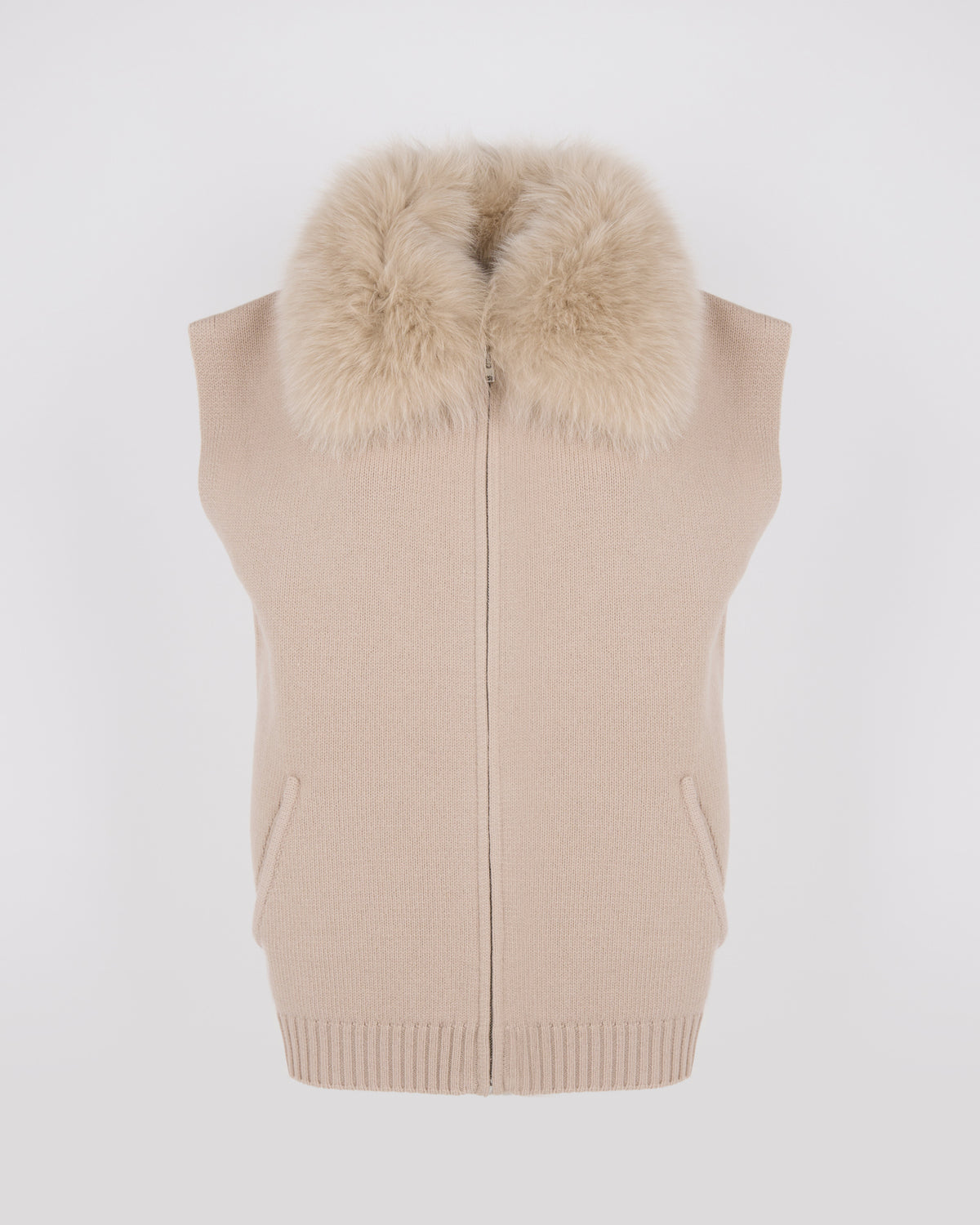 Merino knit and fox fur jacket - Yves Salomon - New Fall/Winter Collection