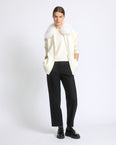 Merino knit and fox fur jacket