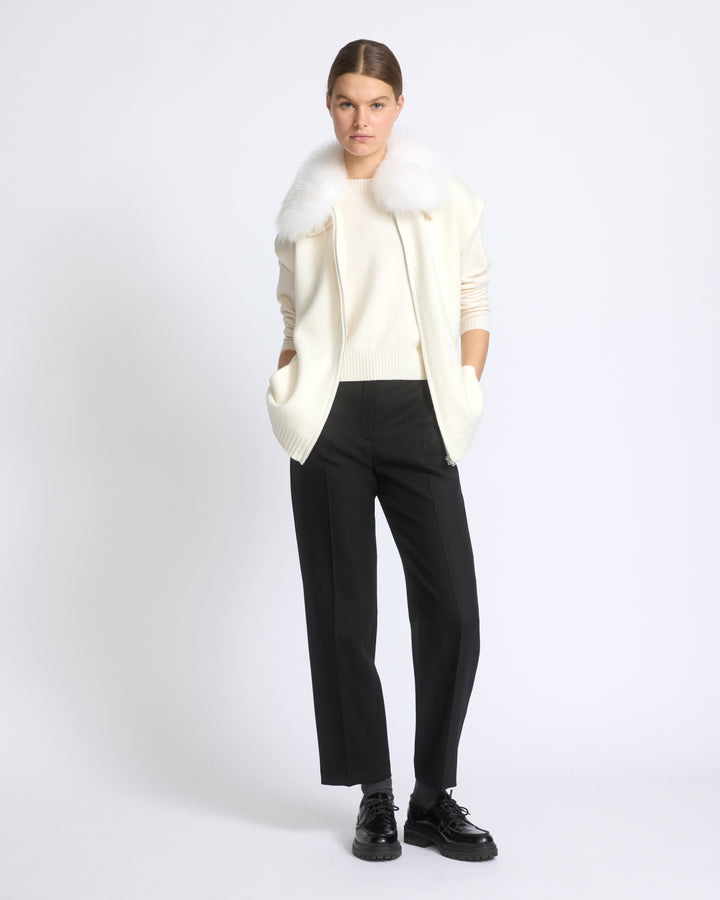 Merino knit and fox fur jacket - Yves Salomon - New Fall/Winter Collection