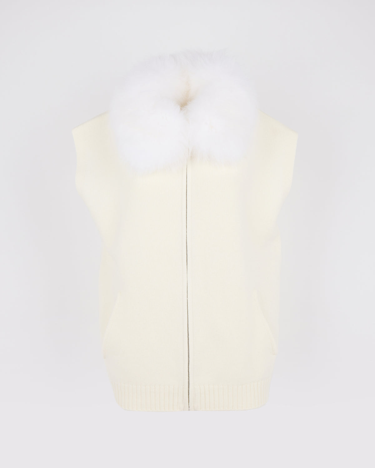 Merino knit and fox fur jacket - Yves Salomon - New Fall/Winter Collection