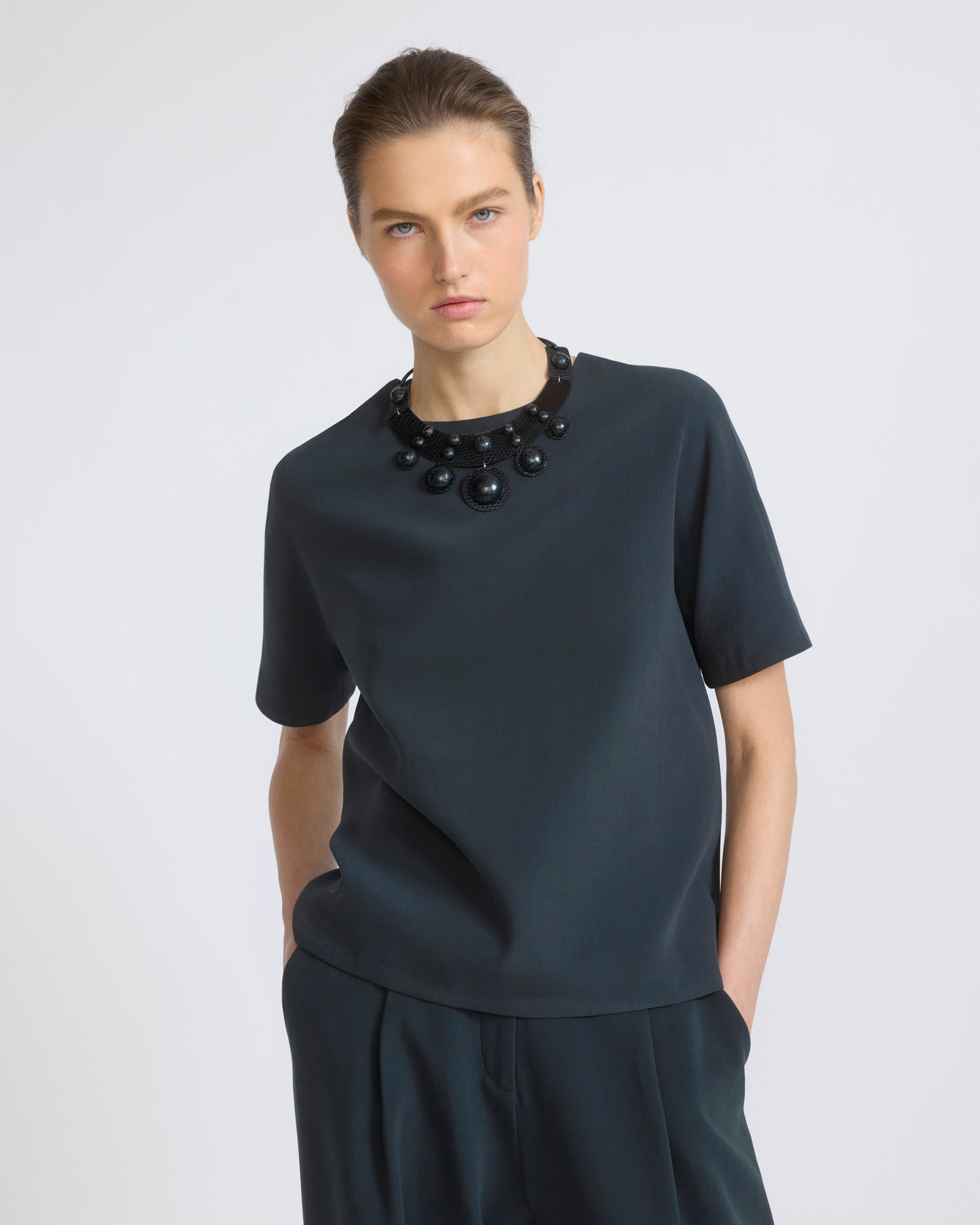 Silk crepe top - Yves Salomon - New Fall/Winter Collection