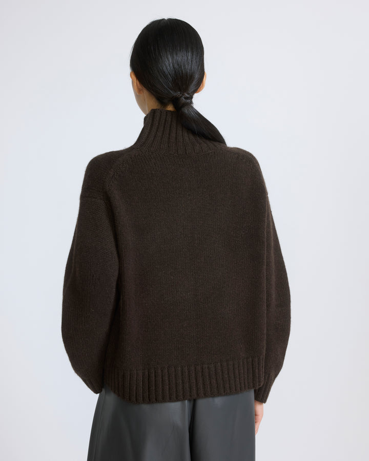 100% cashmere knit funnel neck sweater - Yves Salomon - New Fall/Winter Collection