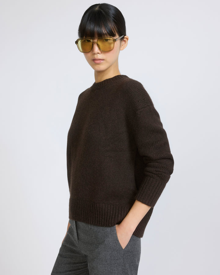 100% cashmere knit crew neck sweater - Yves Salomon - New Fall/Winter Collection