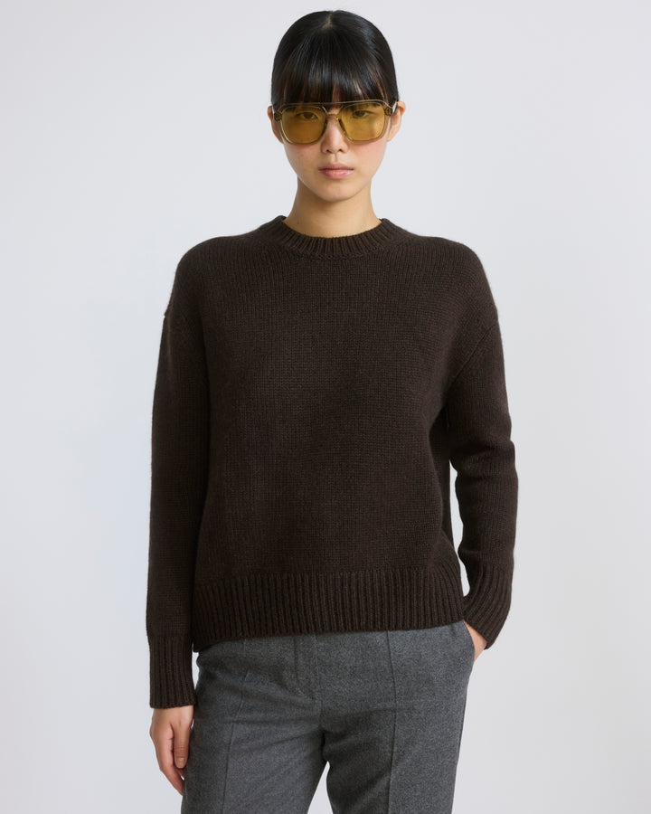 100% cashmere knit crew neck sweater - Yves Salomon - New Fall/Winter Collection
