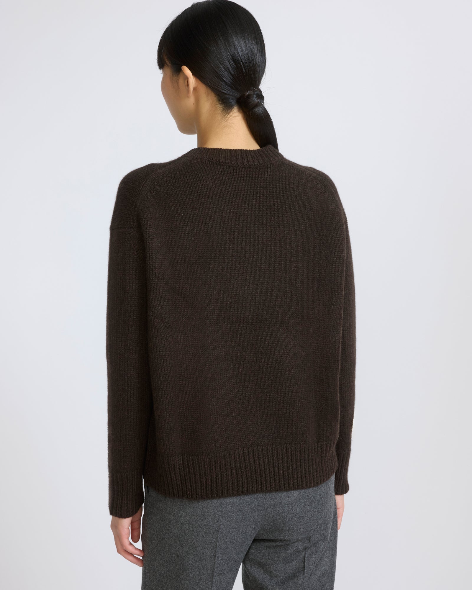 100% cashmere knit crew neck sweater - Yves Salomon - New Fall/Winter Collection