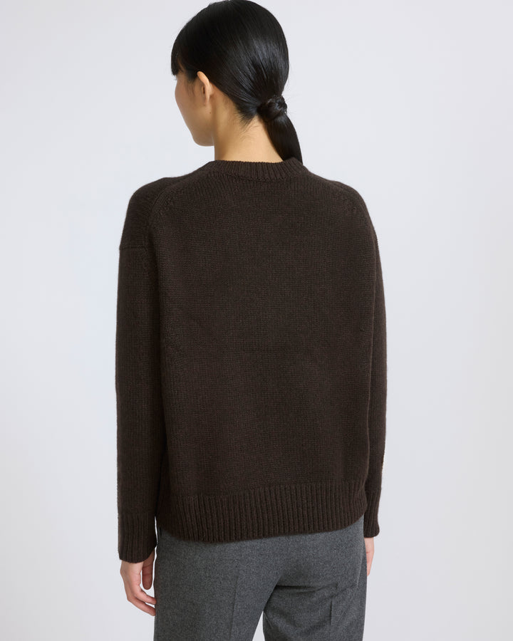 100% cashmere knit crew neck sweater - Yves Salomon - New Fall/Winter Collection