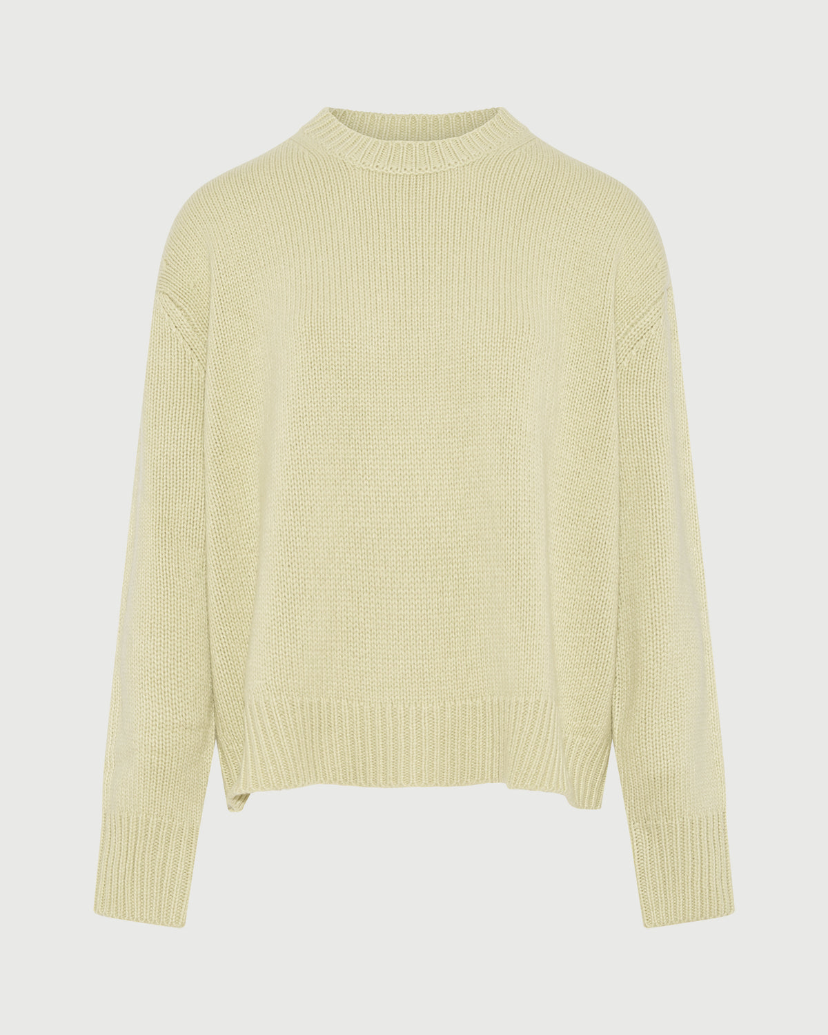 100% cashmere knit crew neck sweater