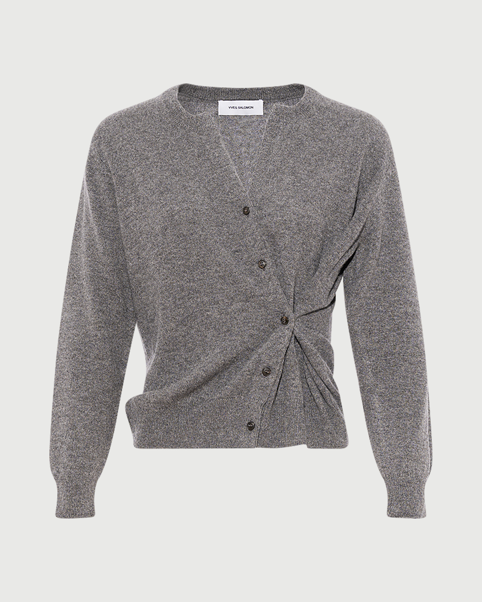 Fine cashmere knit round-neck cardigan - Yves Salomon - New Fall Winter Collection