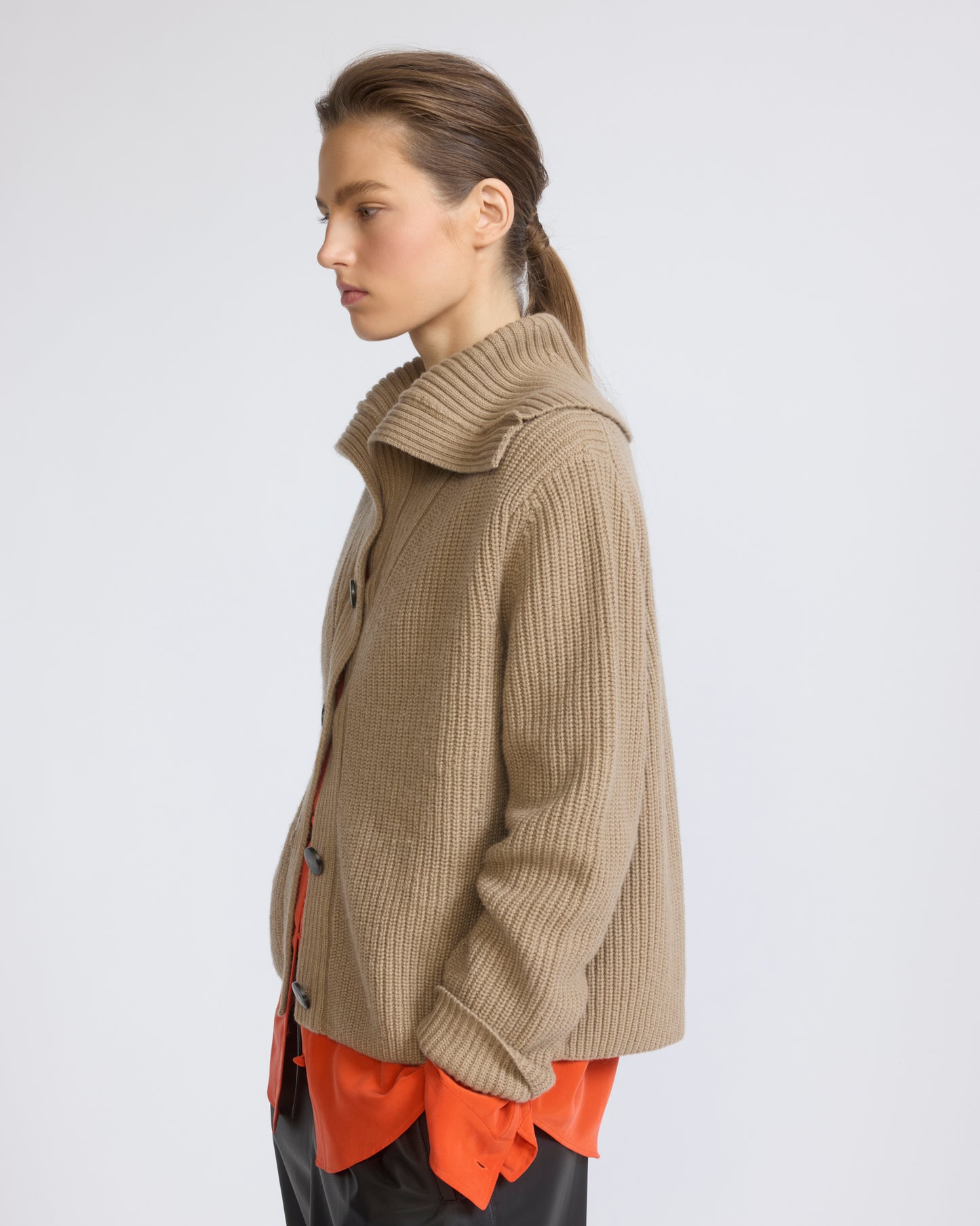 Sailor collar knit cardigan - Yves Salomon - New Fall/Winter Collection