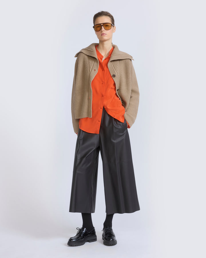 Sailor collar knit cardigan - Yves Salomon - New Fall/Winter Collection