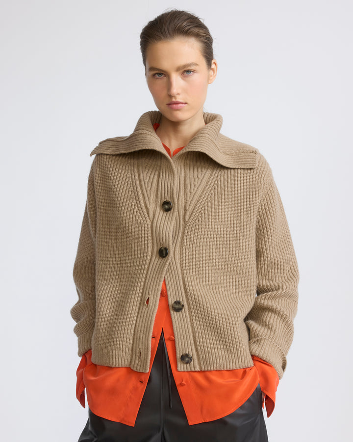 Sailor collar knit cardigan - Yves Salomon - New Fall/Winter Collection