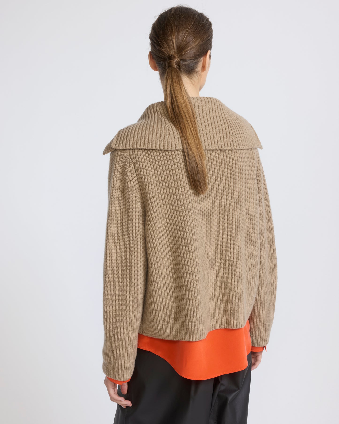 Sailor collar knit cardigan - Yves Salomon - New Fall/Winter Collection