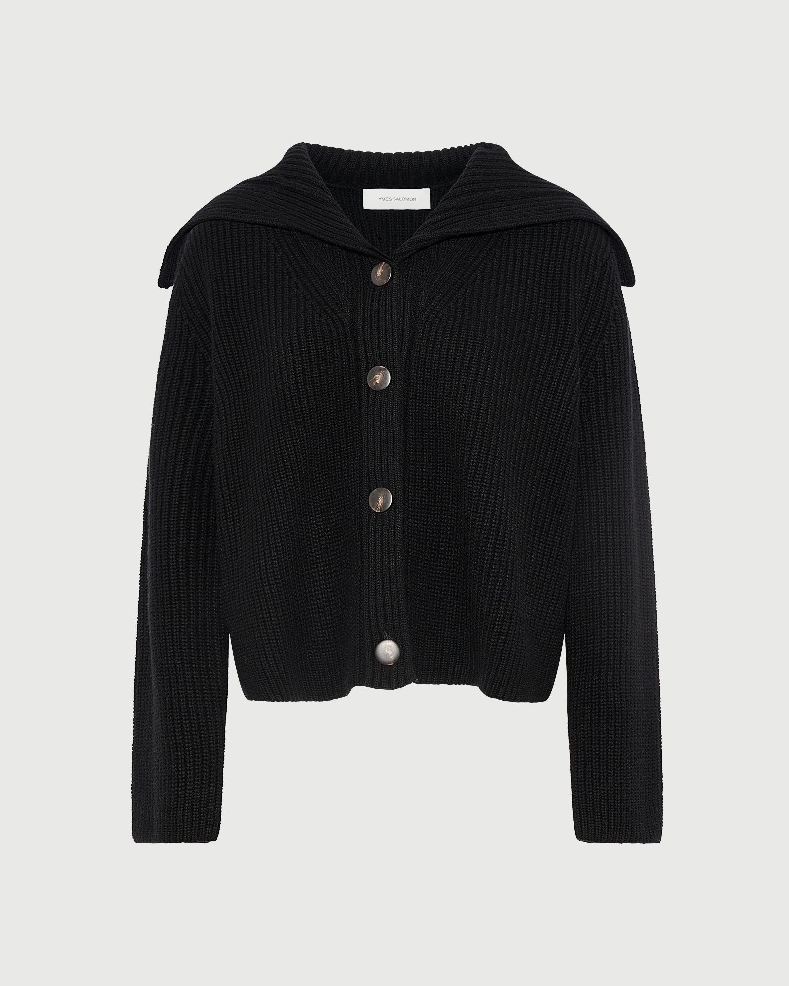 Sailor collar knit cardigan - Yves Salomon - New Fall Winter Collection