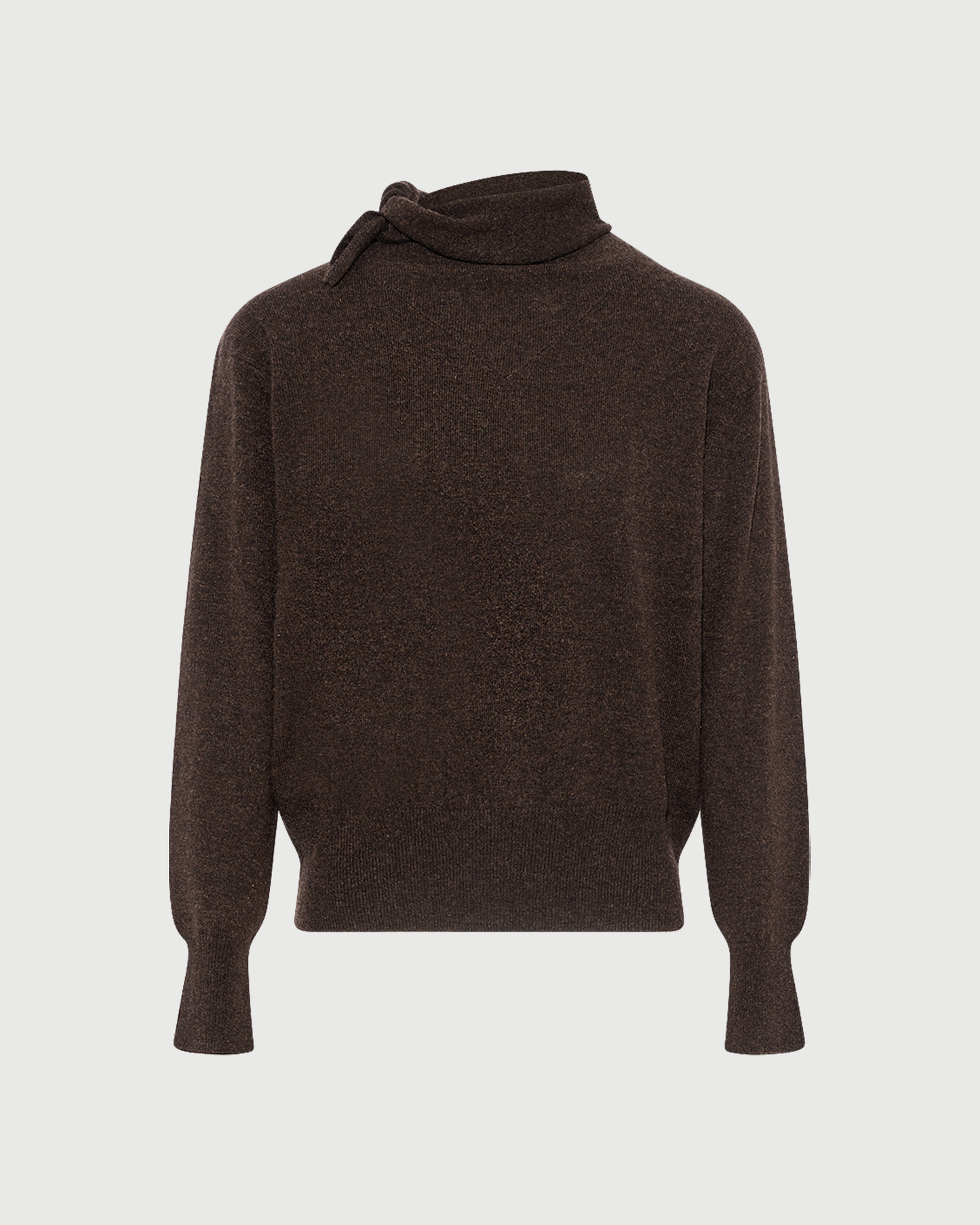 Fine 100% cashmere knit sweater with scarf collar - Yves Salomon - New Fall Winter Collection