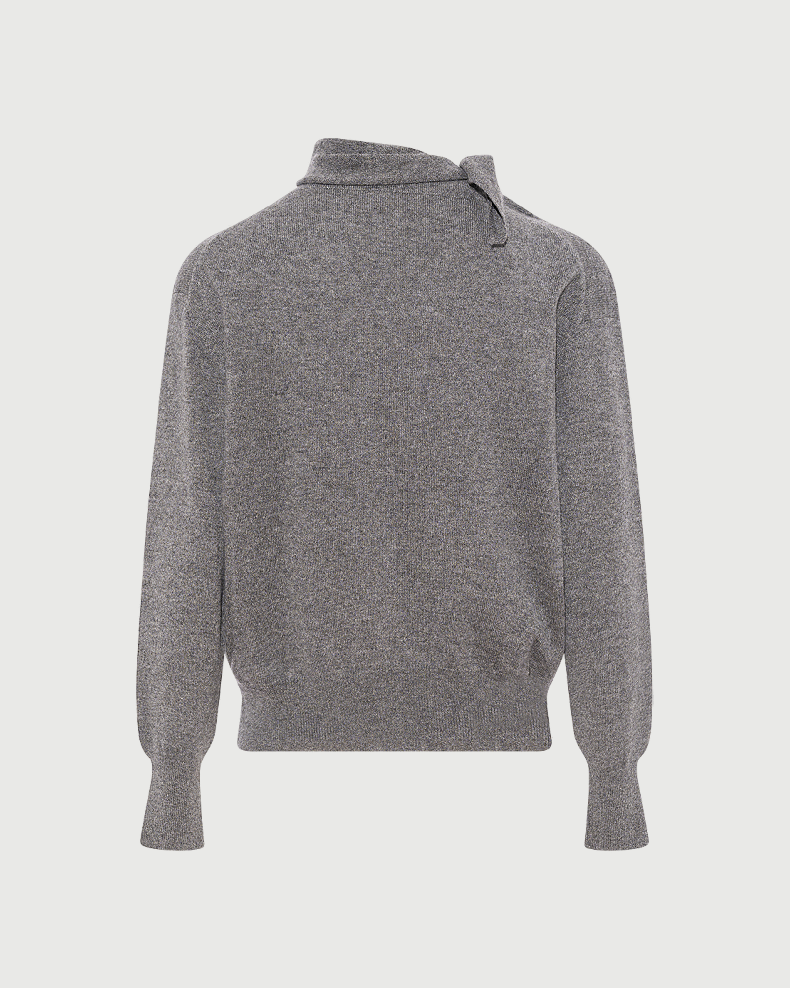 Fine 100% cashmere knit sweater with scarf collar - Yves Salomon - New Fall Winter Collection