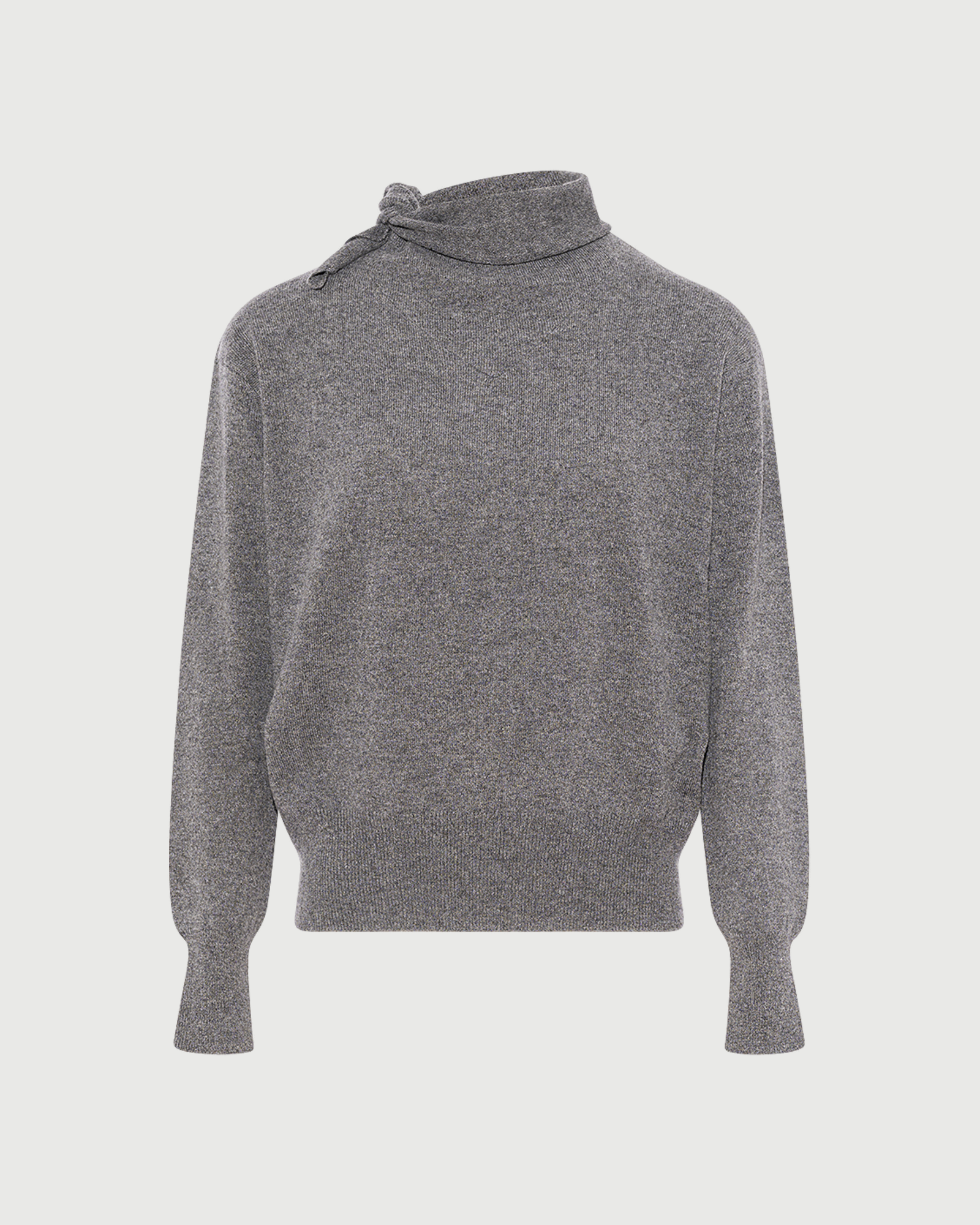 Fine 100% cashmere knit sweater with scarf collar - Yves Salomon - New Fall Winter Collection