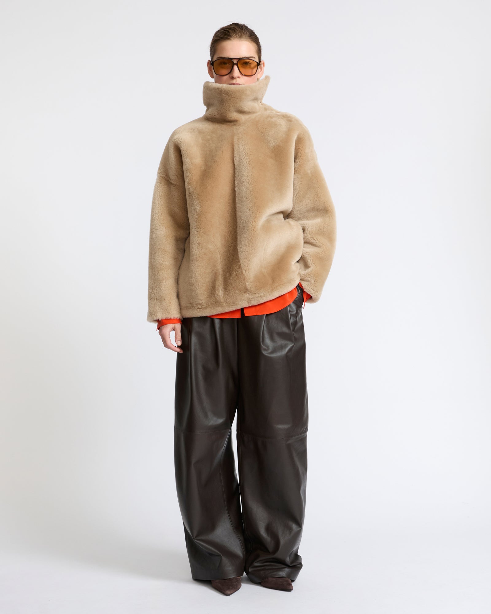 Lambskin shearling sweatshirt - Yves Salomon - New Fall Winter Collection