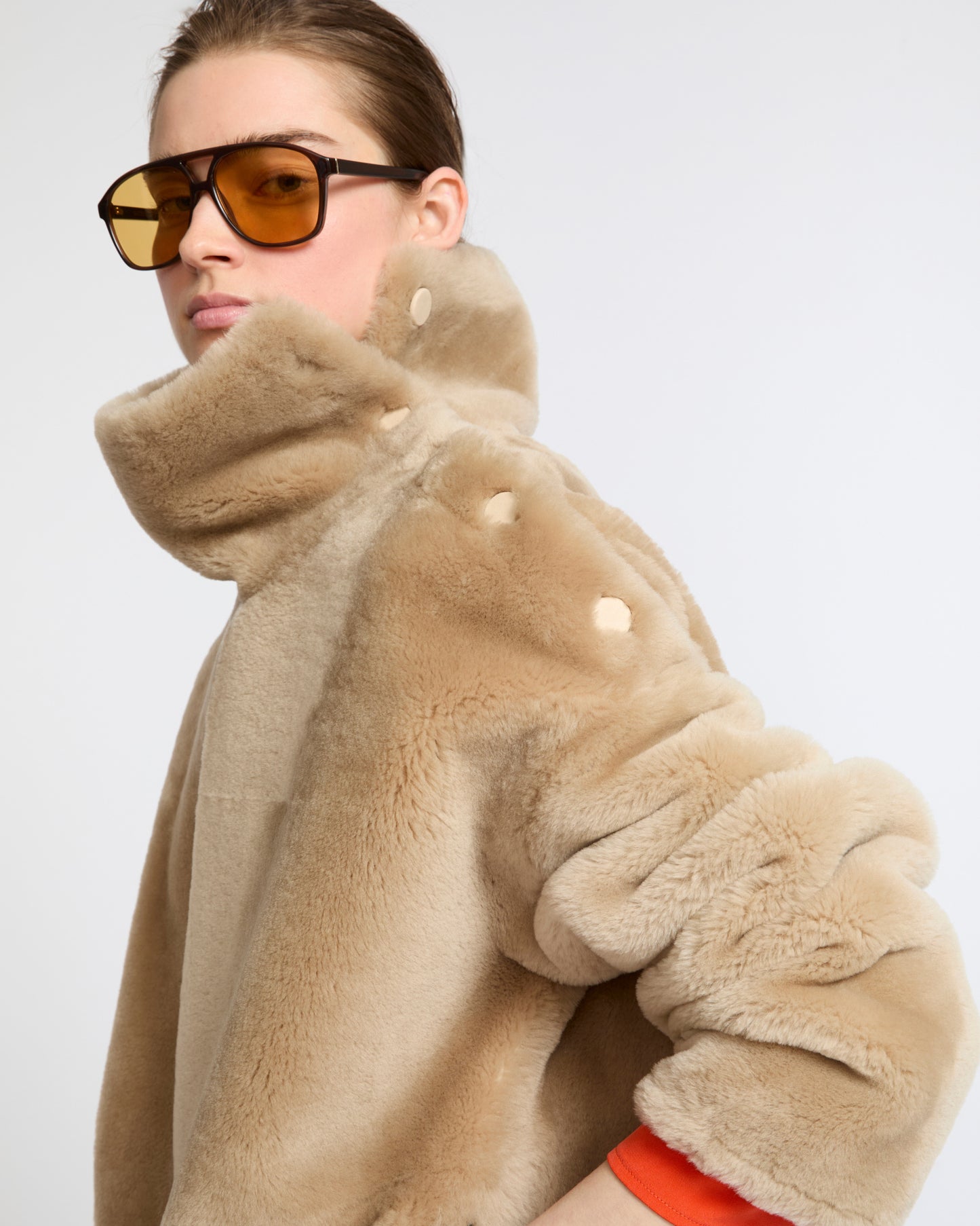 Lambskin shearling sweatshirt - Yves Salomon - New Fall Winter Collection