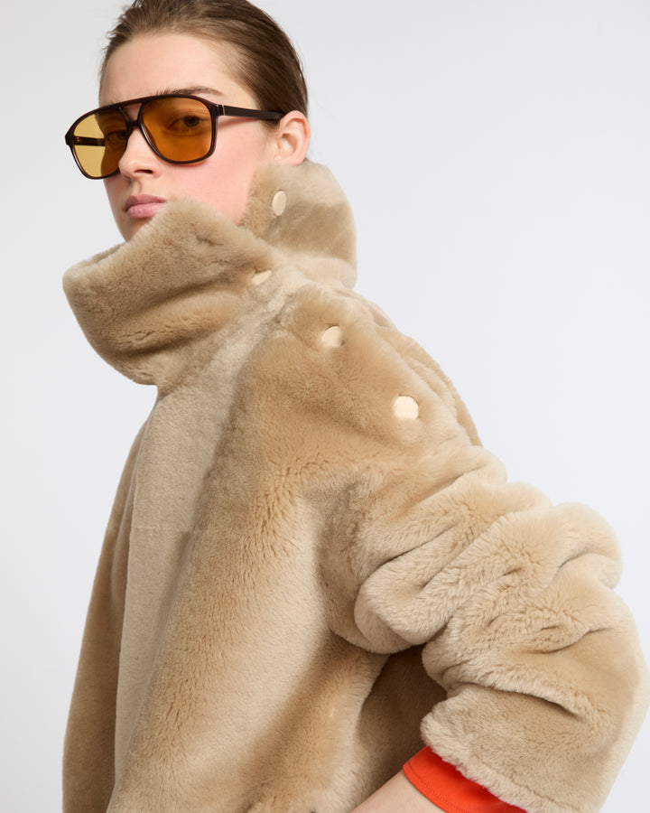 Lambskin shearling sweatshirt - Yves Salomon - New Fall Winter Collection
