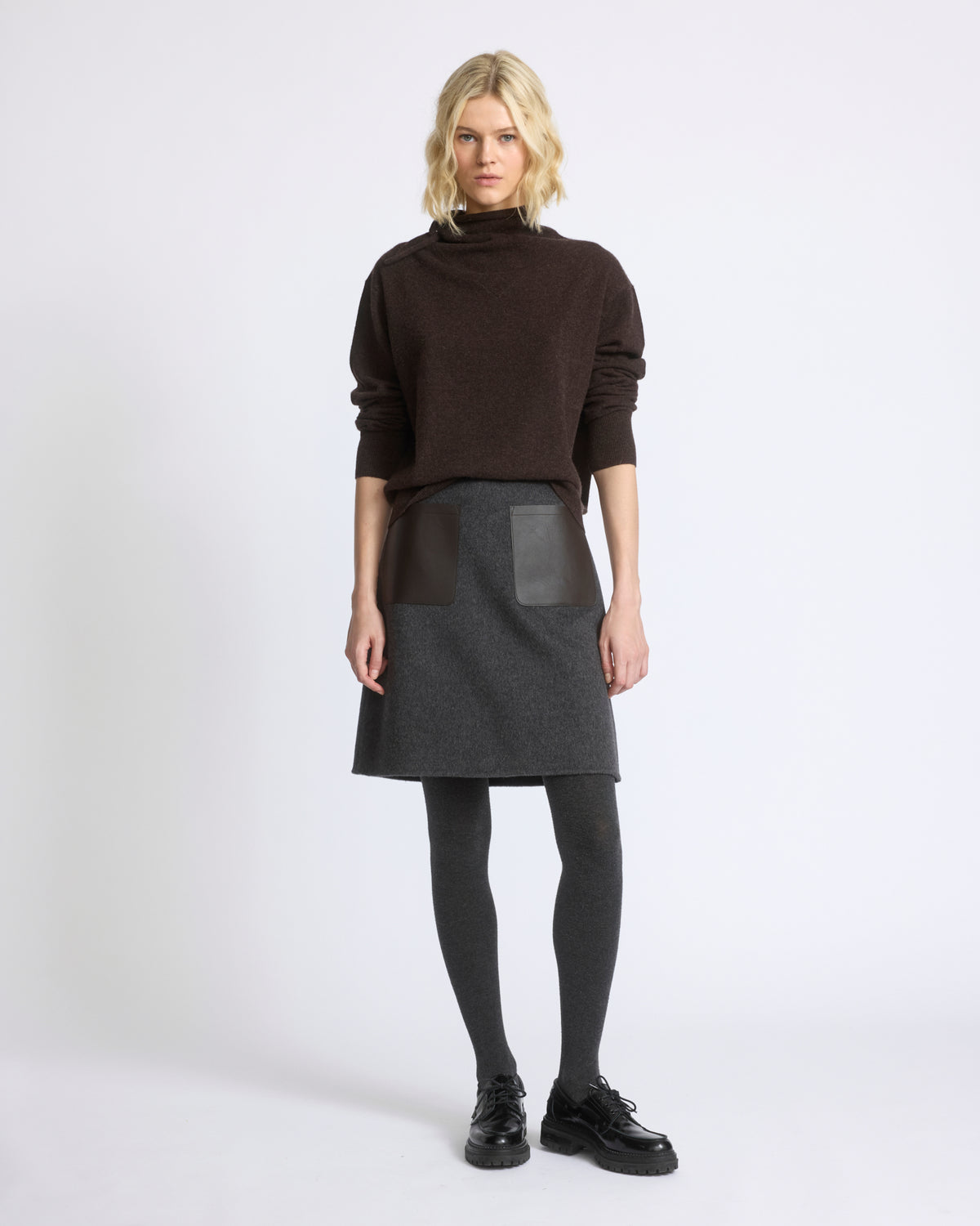 Double-sided wool and cashmere skirt - Yves Salomon - New Fall/Winter Collection