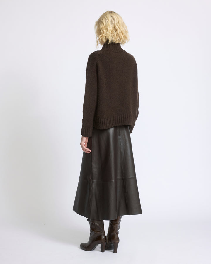 Long lambskin leather skirt - Yves Salomon - New Fall/Winter Collection