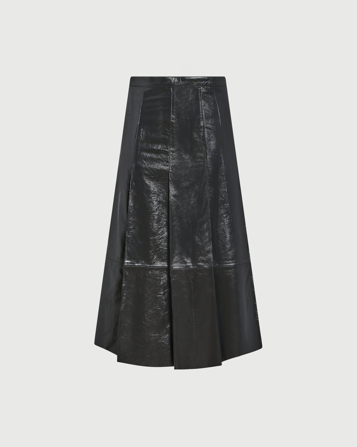 Pleated patent lambskin leather skirt - Yves Salomon - New Fall/Winter Collection