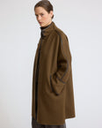 Oversized double-sided wool cashmere coat