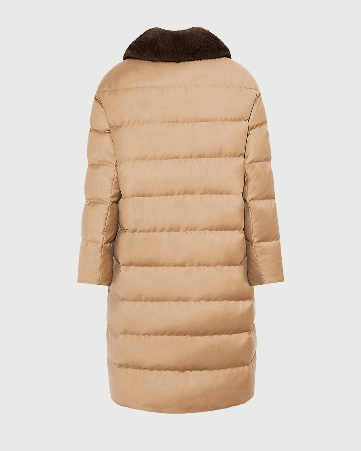 Long down jacket with detachable mink fur collar - Yves Salomon - New Fall/Winter Collection