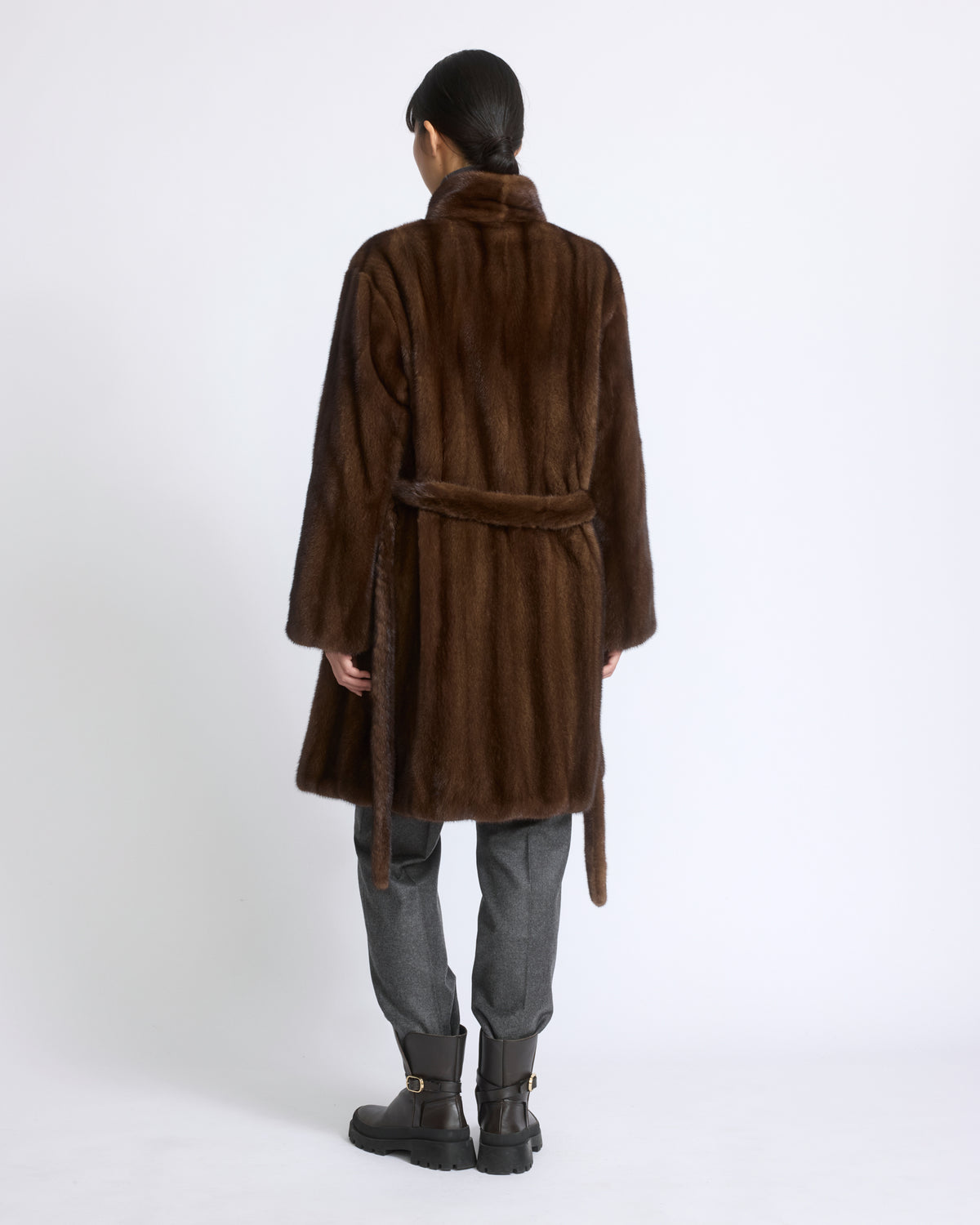 Long-haired straightened mink fur coat - Yves Salomon - New Fall/Winter Collection