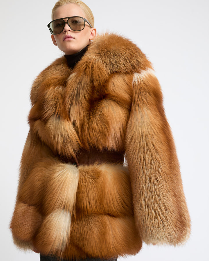 Belted fox fur coat - Yves Salomon - New Fall Winter Collection
