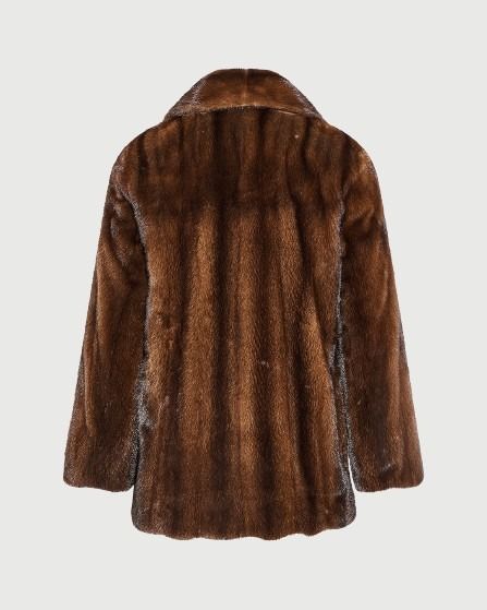 Tailored long-haired mink fur jacket