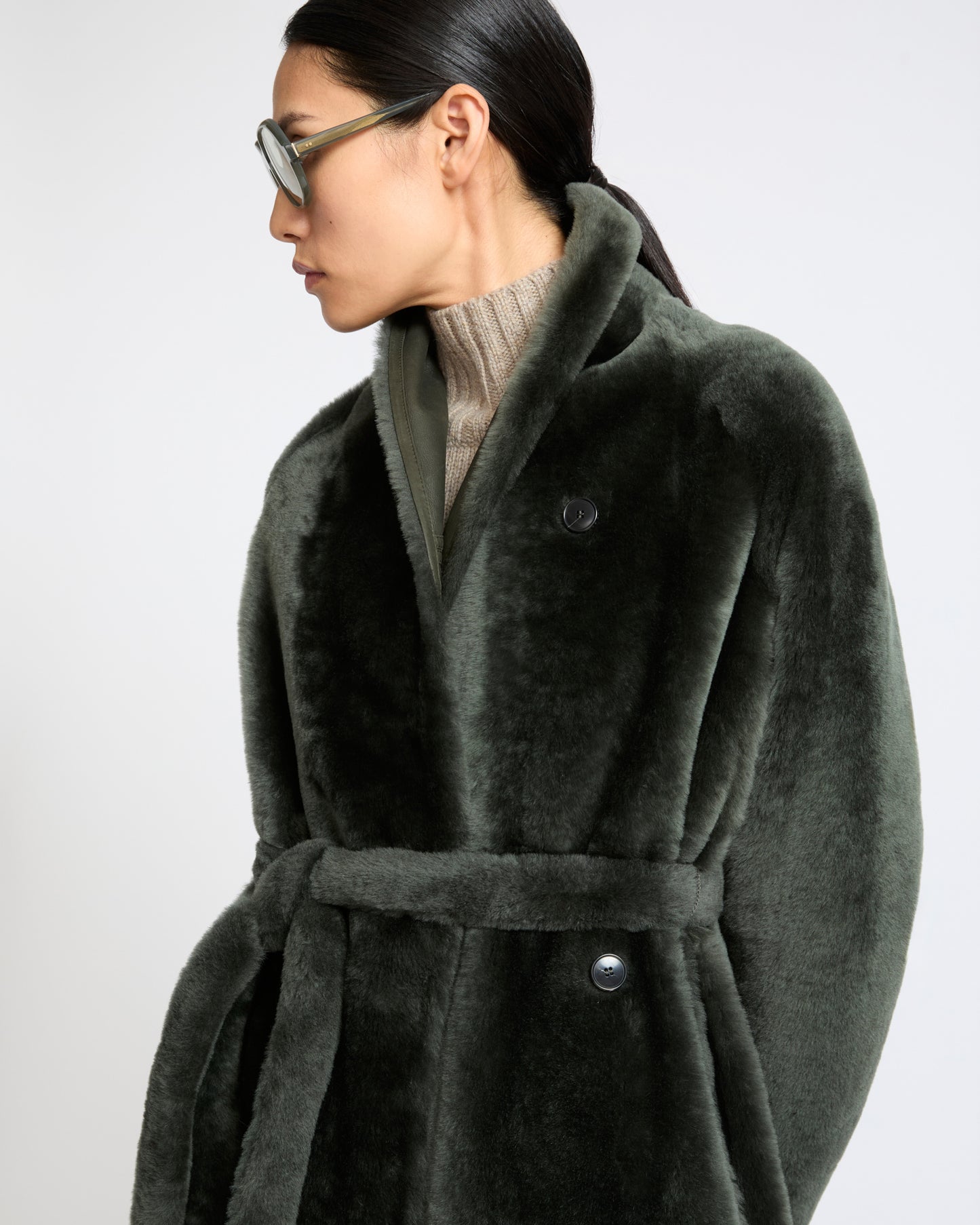 Long lambskin shearling coat - Yves Salomon - New Fall Winter Collection