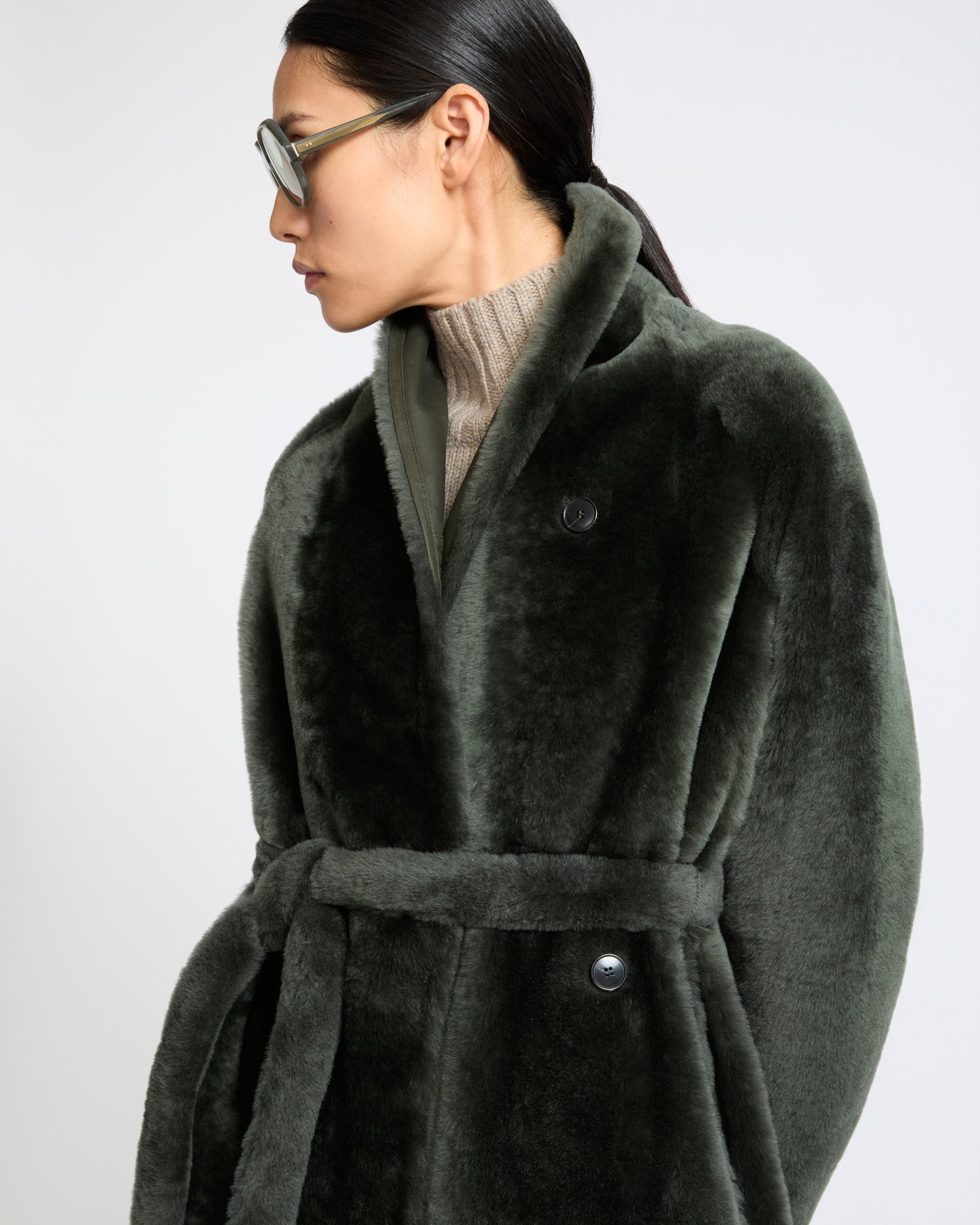 Long lambskin shearling coat - Yves Salomon - New Fall Winter Collection