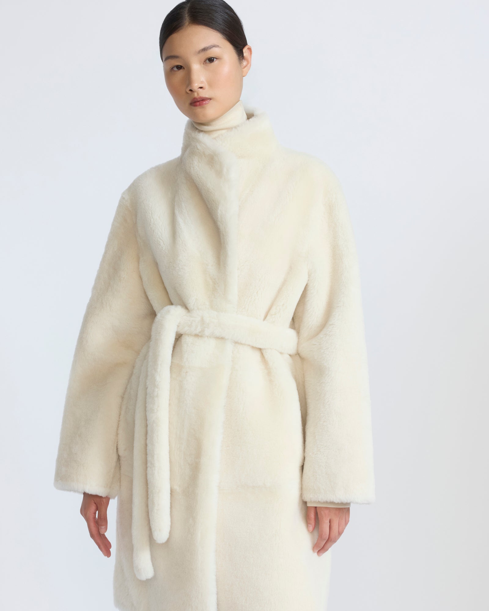 Reversible combed lambskin shearling coat - Yves Salomon - New Fall/Winter Collection