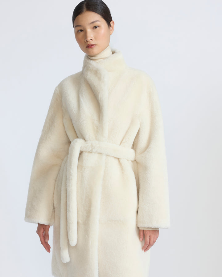 Reversible combed lambskin shearling coat - Yves Salomon - New Fall/Winter Collection