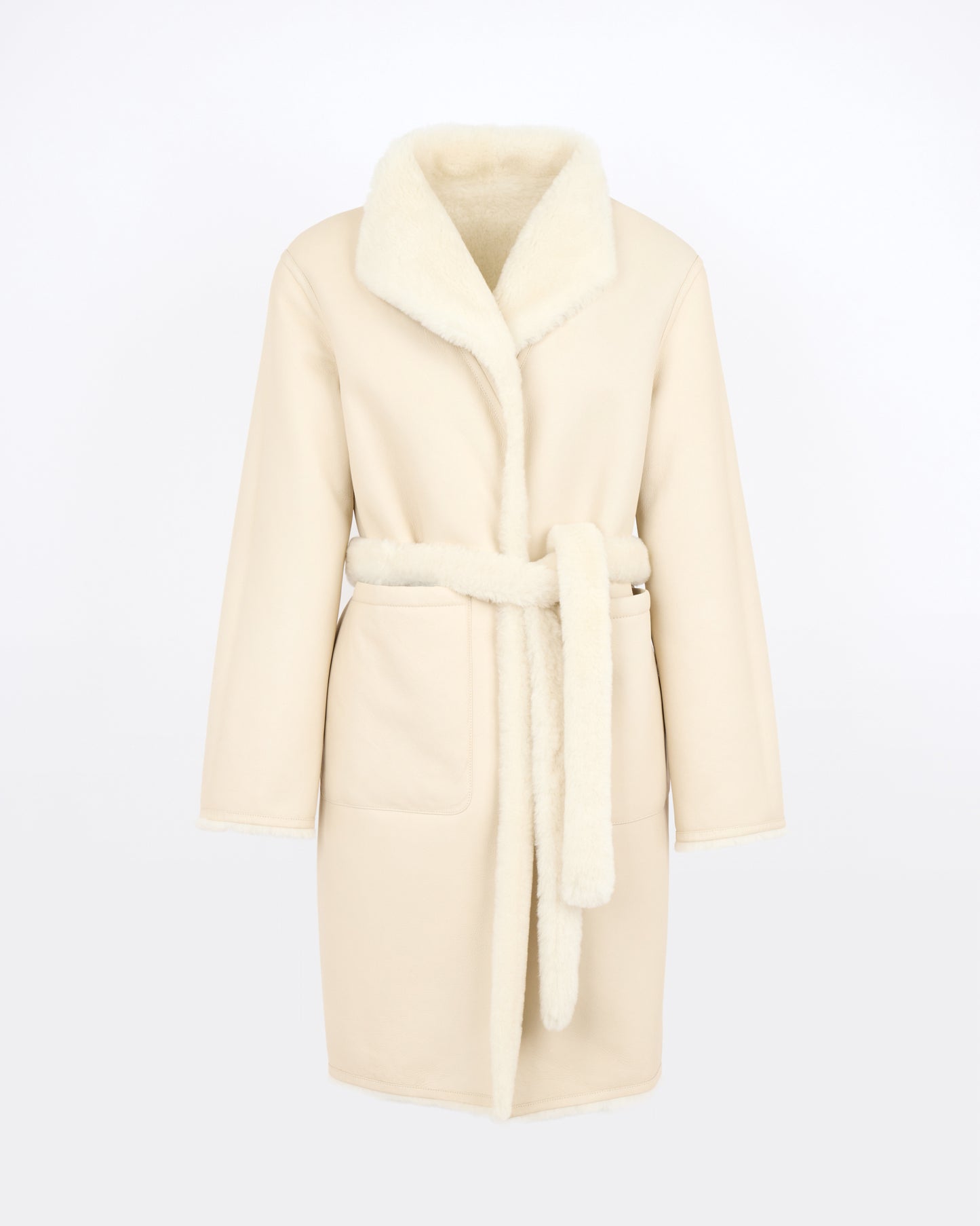Reversible combed lambskin shearling coat - Yves Salomon - New Fall/Winter Collection
