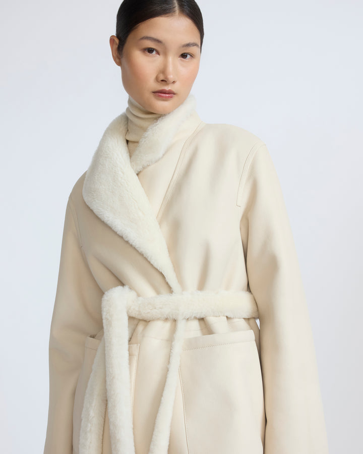 Reversible combed lambskin shearling coat - Yves Salomon - New Fall/Winter Collection