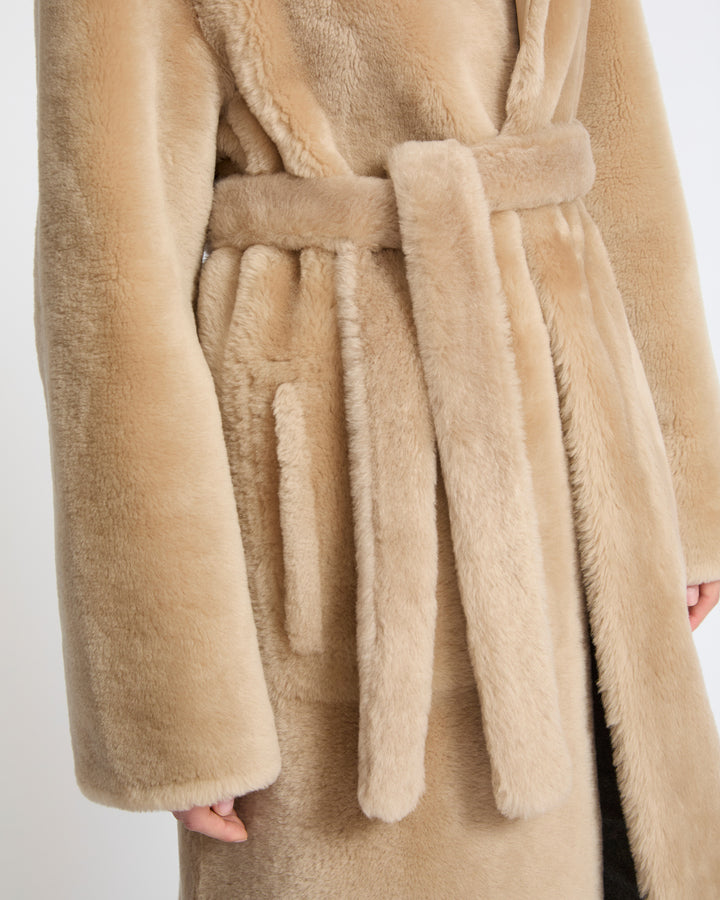 Reversible combed lambskin shearling coat - Yves Salomon - New Fall Winter Collection
