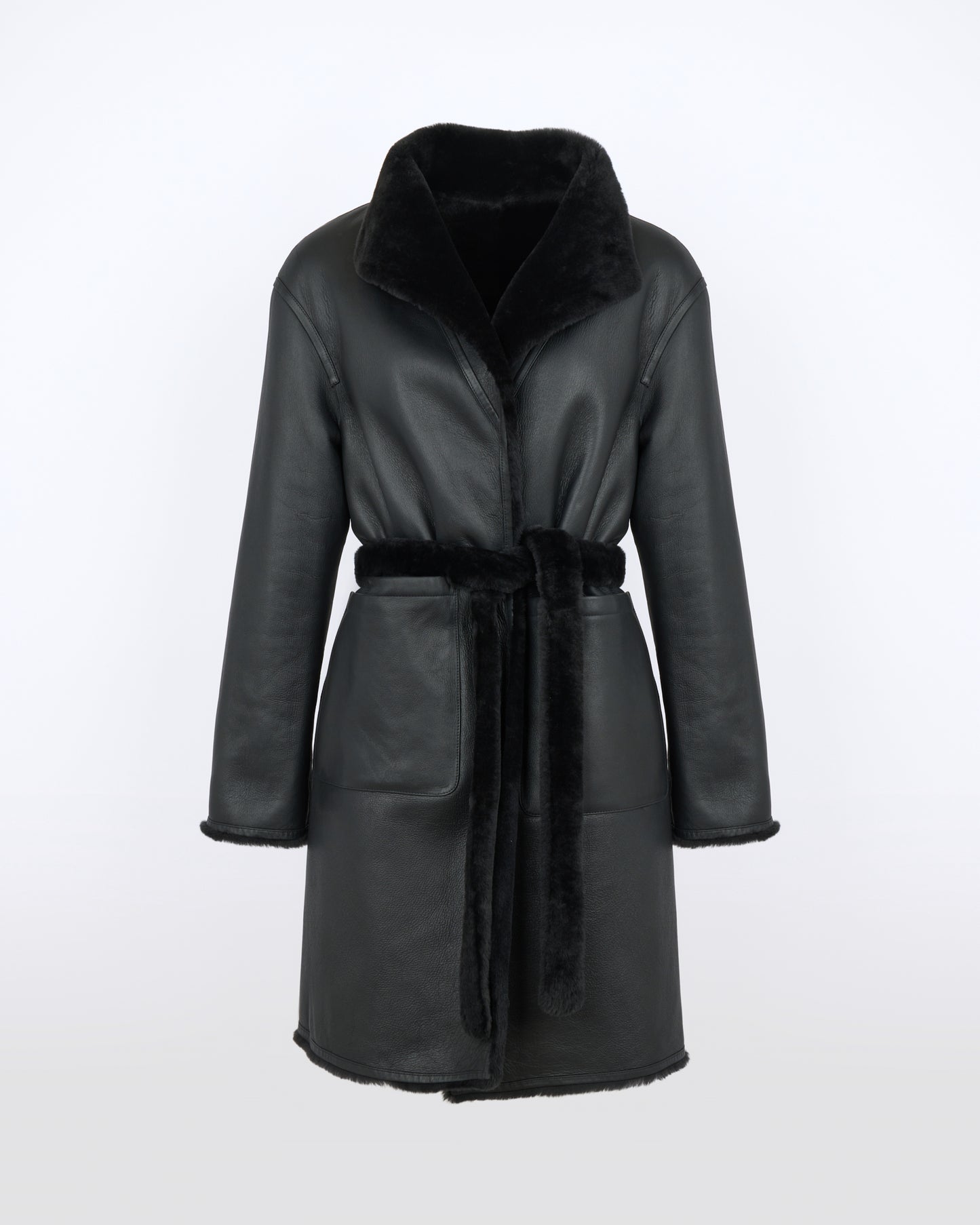 Reversible combed lambskin shearling coat - Yves Salomon - New Fall/Winter Collection