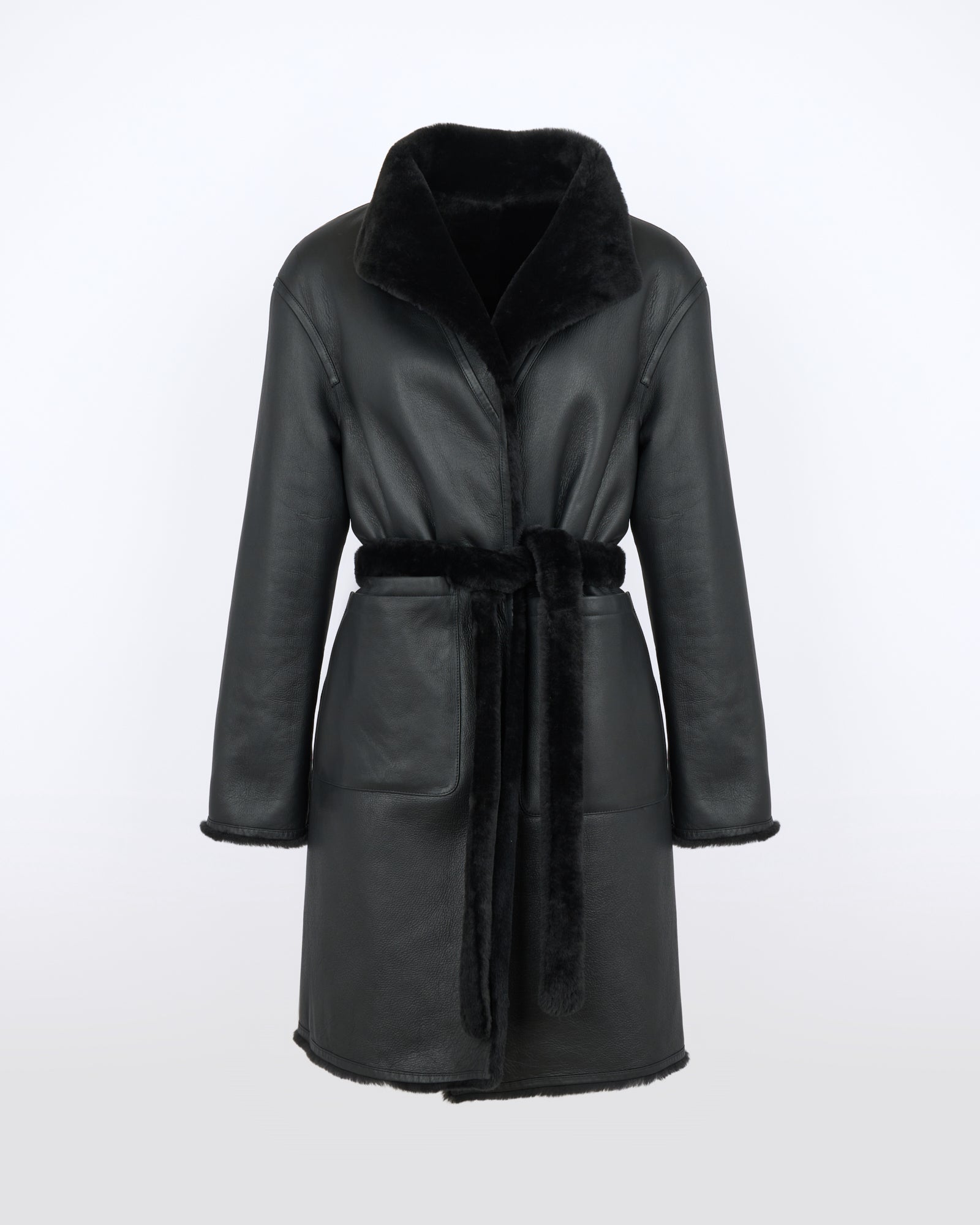 Reversible combed lambskin shearling coat - Yves Salomon - New Fall/Winter Collection