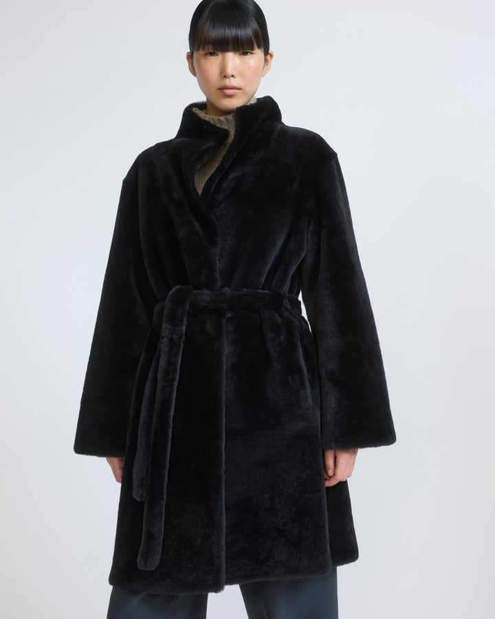 Reversible combed lambskin shearling coat - Yves Salomon - New Fall/Winter Collection
