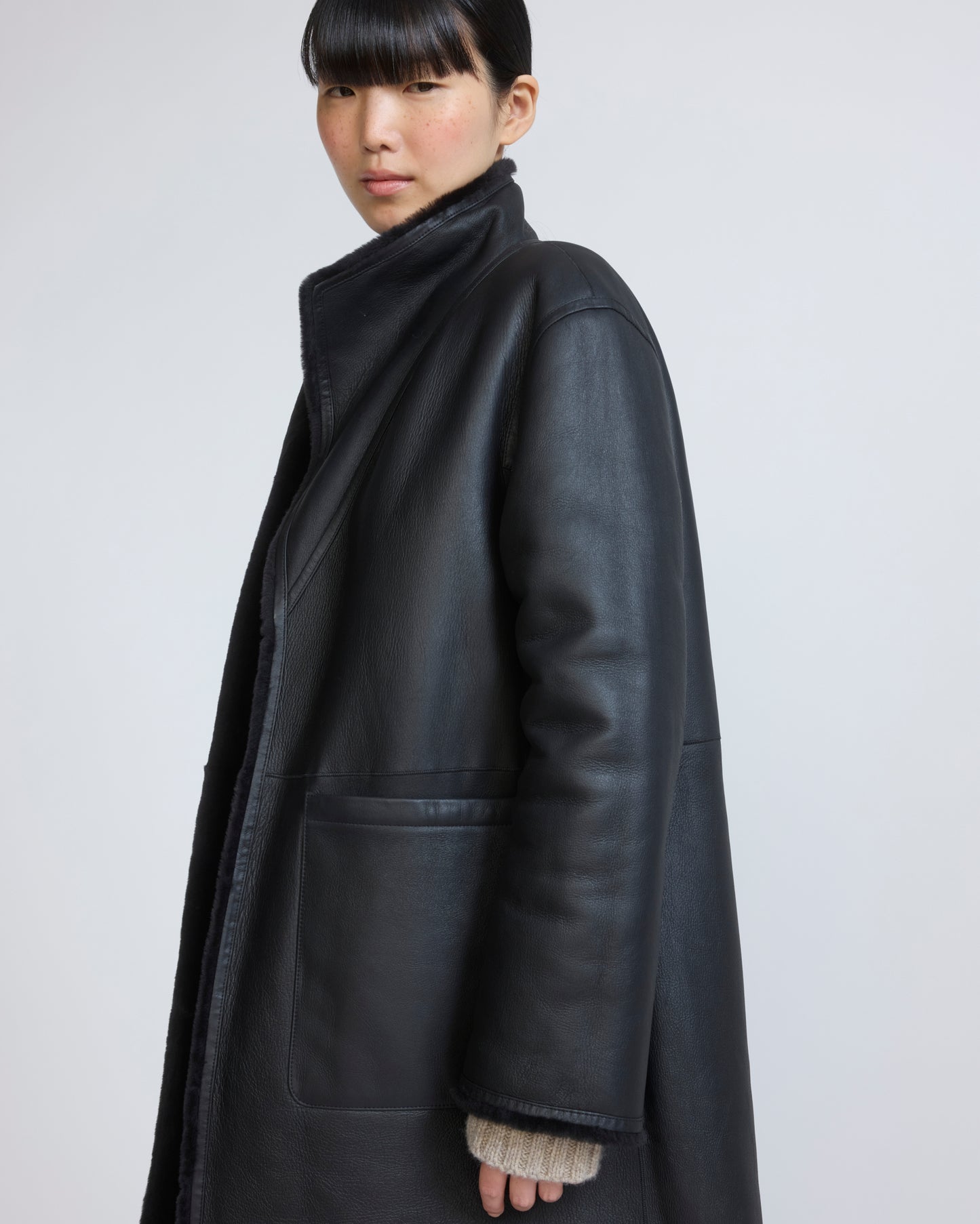 Reversible combed lambskin shearling coat - Yves Salomon - New Fall/Winter Collection