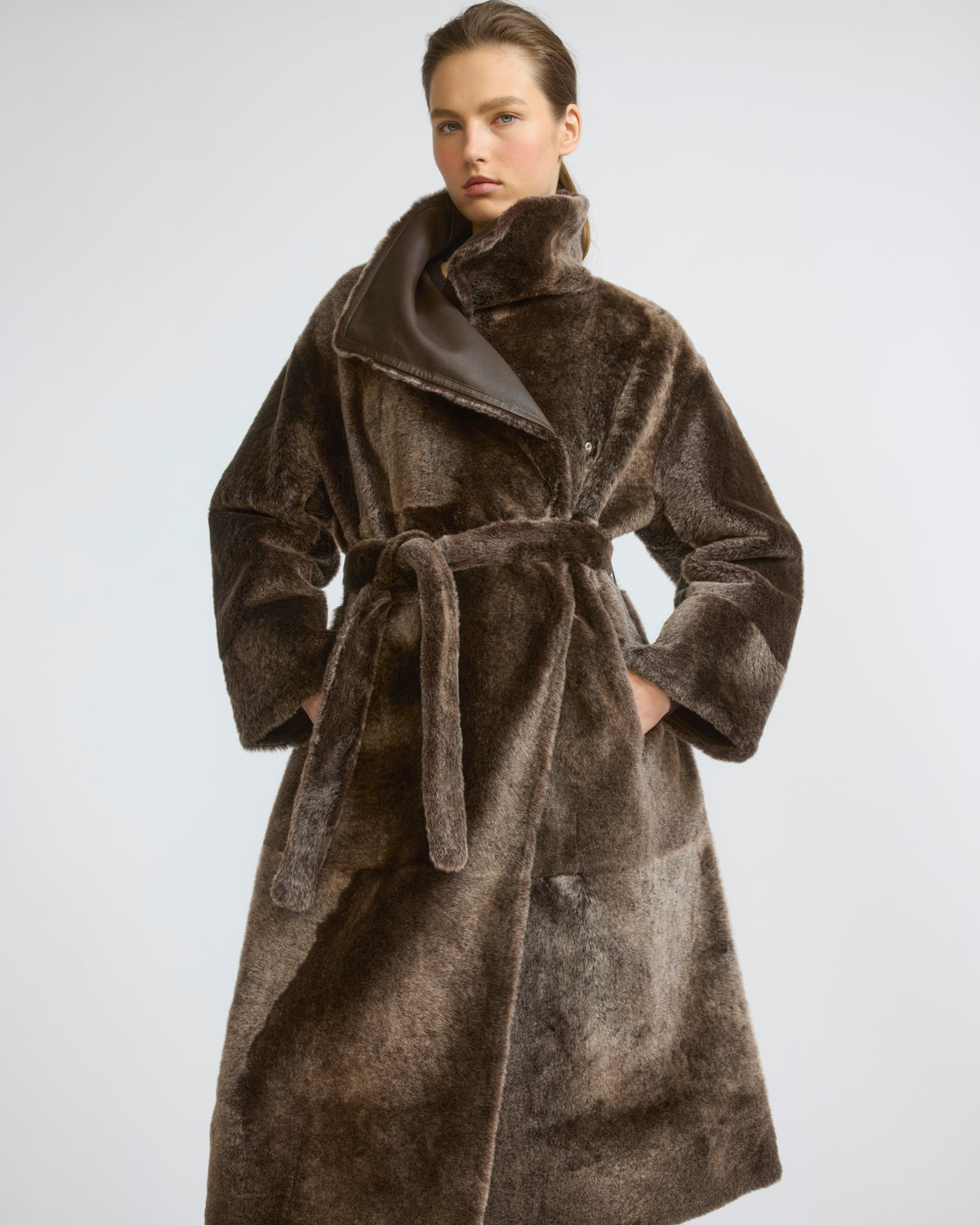 Long reversible Lacon lambskin shearling coat - Yves Salomon - New Fall/Winter Collection