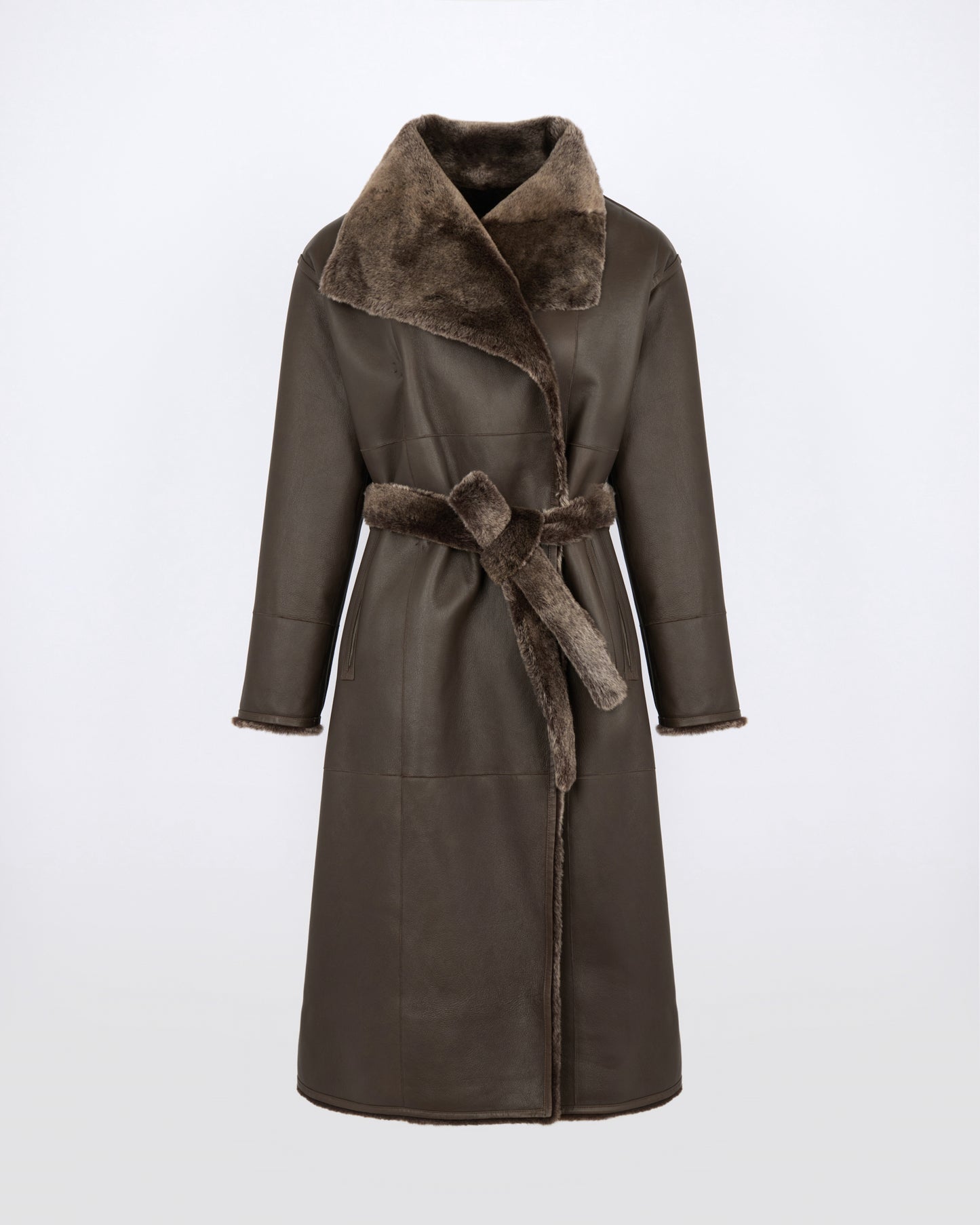 Long reversible Lacon lambskin shearling coat - Yves Salomon - New Fall/Winter Collection