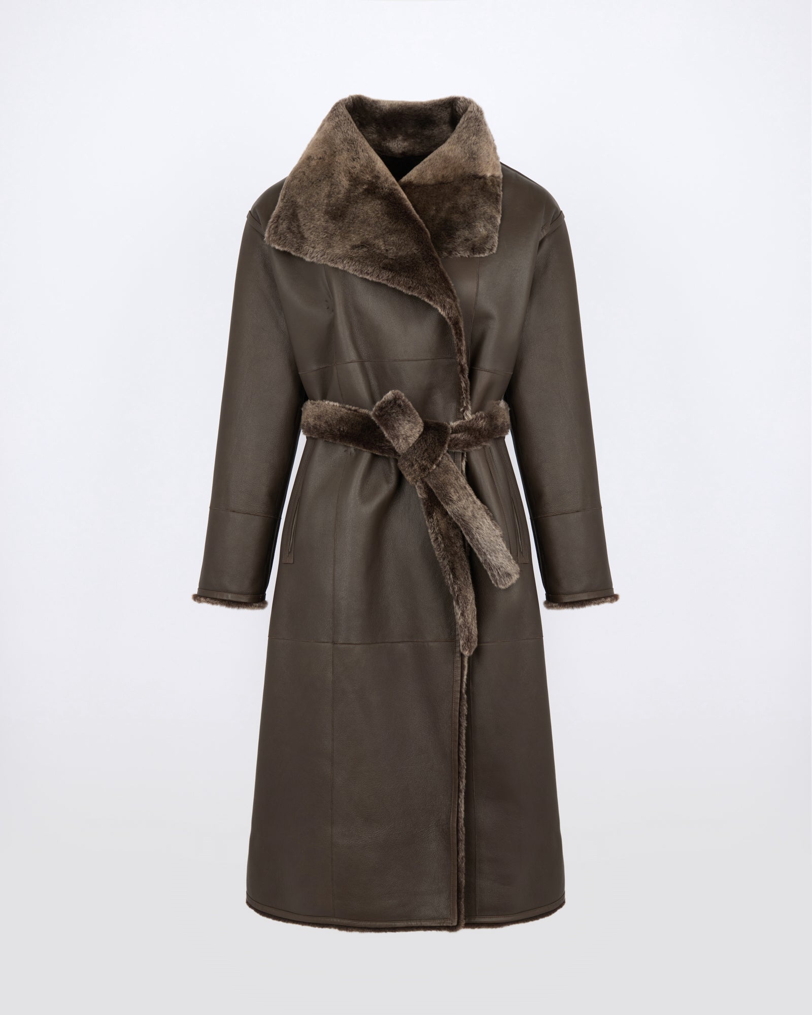 Long reversible Lacon lambskin shearling coat - Yves Salomon - New Fall/Winter Collection