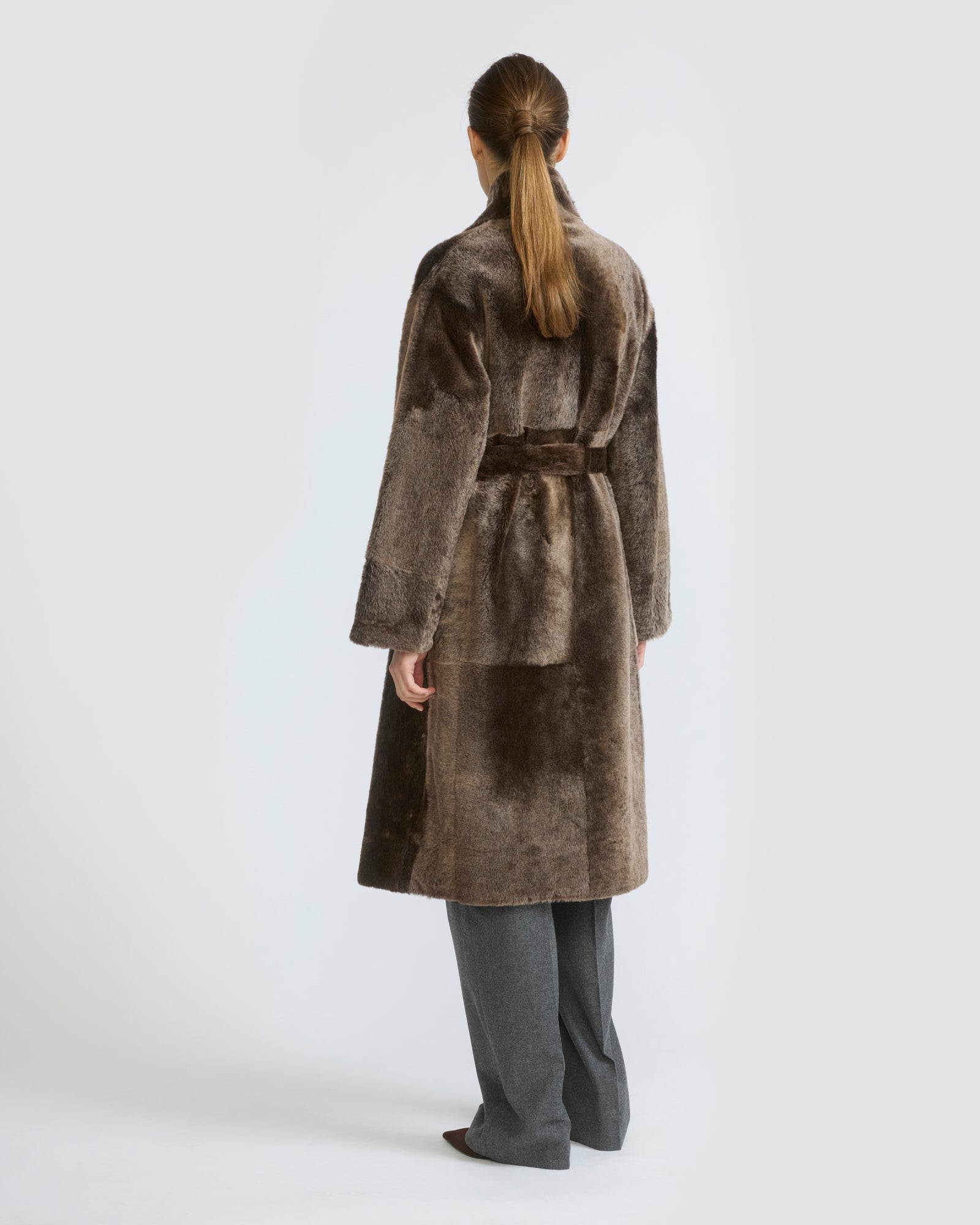 Long reversible Lacon lambskin shearling coat - Yves Salomon - New Fall/Winter Collection